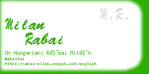 milan rabai business card